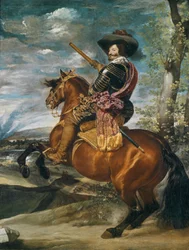 オリバーレス伯公爵ドン・ガスパル・デ・グスマン（1587-1645）の騎馬肖像、1634年